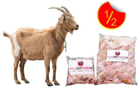 Big Half Goat With Head (With Head, 2 Legs & No Intestine) (Local Market)