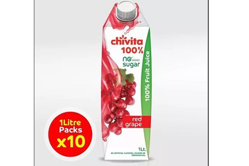 Chivita 100% No Sugar Red Grape 1ltr – Carton